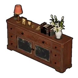 Antique Long Cabinet