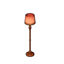 Antique Red Floor Lamp