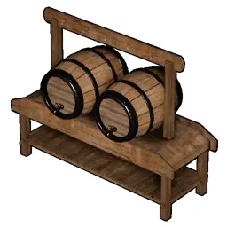 Wooden Barrel Shelf